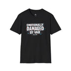 Funny Retro Glitch Graphic "Emotionally Damaged By Var" T-Shirt - soccer fan t-shirt | GoalRush Studio