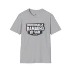 Funny Retro Glitch Graphic "Emotionally Damaged By Var" T-Shirt - soccer fan t-shirt | GoalRush Studio