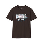 Funny Retro Glitch Graphic "Emotionally Damaged By Var" T-Shirt - soccer fan t-shirt | GoalRush Studio