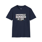Funny Retro Glitch Graphic "Emotionally Damaged By Var" T-Shirt - soccer fan t-shirt | GoalRush Studio