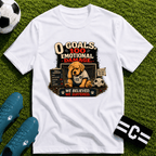 Funny Soccer Dog T-Shirt “0 Goals, 100% Emotional Damage” - soccer fan t-shirt | GoalRush Studio