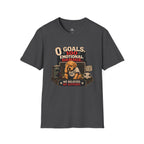 Funny Soccer Dog T-Shirt “0 Goals, 100% Emotional Damage” - soccer fan t-shirt | GoalRush Studio