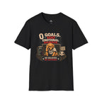 Funny Soccer Dog T-Shirt “0 Goals, 100% Emotional Damage” - soccer fan t-shirt | GoalRush Studio