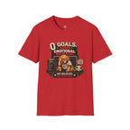Funny Soccer Dog T-Shirt “0 Goals, 100% Emotional Damage” - soccer fan t-shirt | GoalRush Studio
