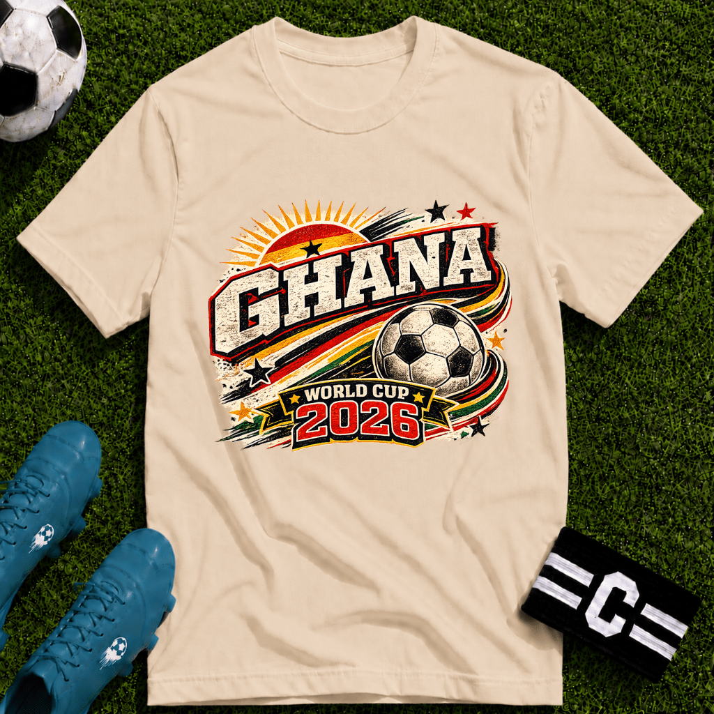 Ghana 2026 World Cup Retro T-Shirt - soccer fan t-shirt | GoalRush Studio