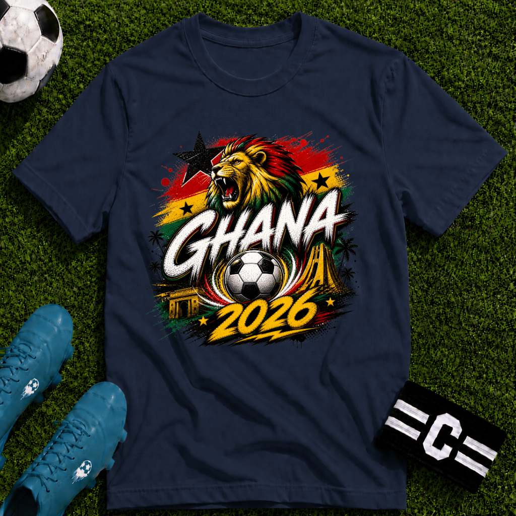 Ghana World Cup Graphic T-Shirt - soccer fan t-shirt | GoalRush Studio
