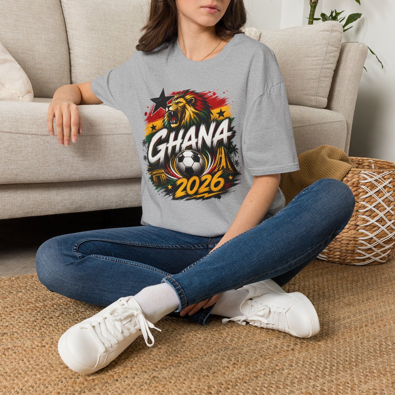 Ghana World Cup Graphic T-Shirt - soccer fan t-shirt | GoalRush Studio