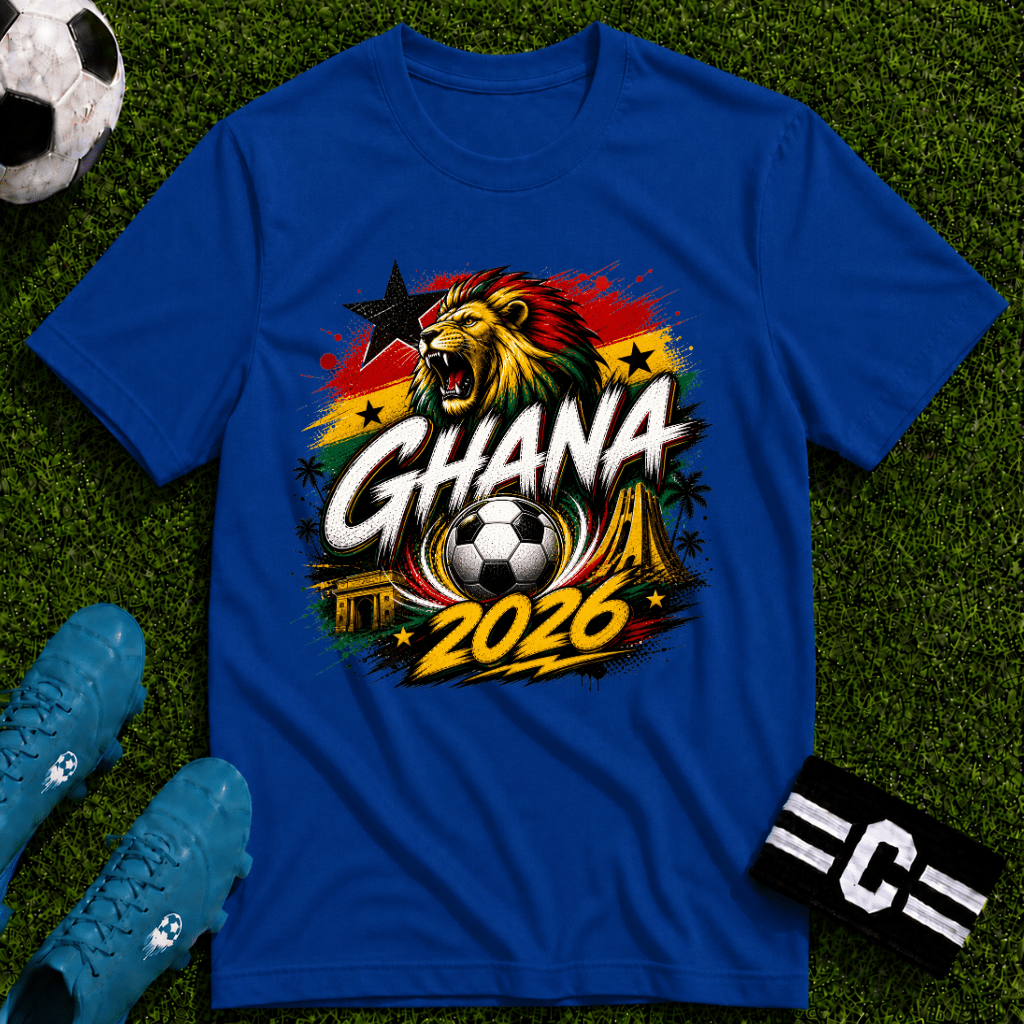 Ghana World Cup Graphic T-Shirt - soccer fan t-shirt | GoalRush Studio