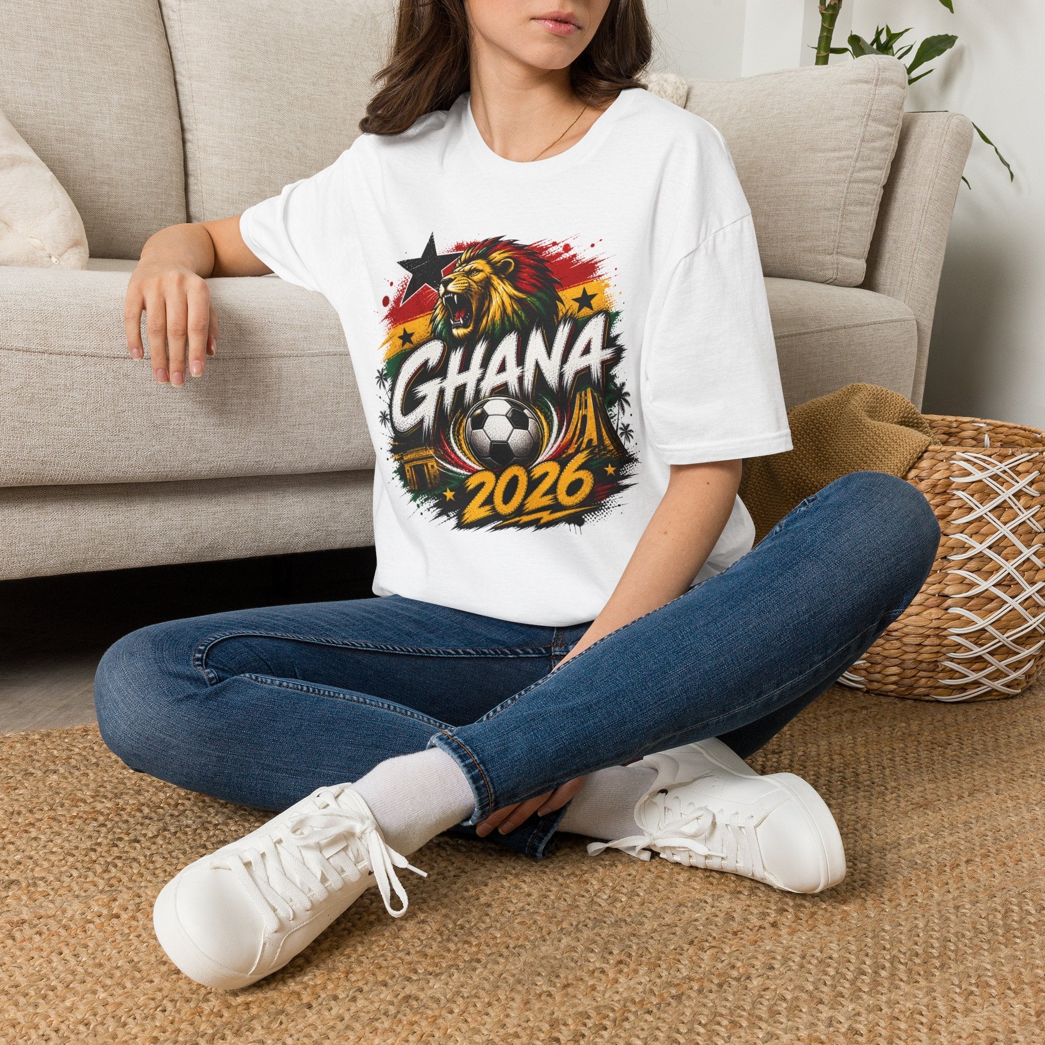 Ghana World Cup Graphic T-Shirt - soccer fan t-shirt | GoalRush Studio