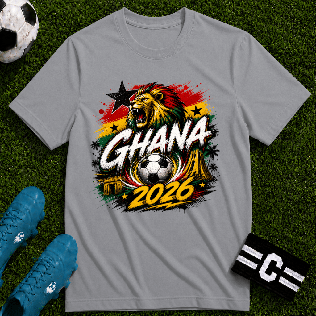 Ghana World Cup Graphic T-Shirt - soccer fan t-shirt | GoalRush Studio