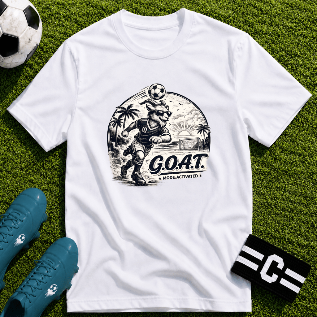 GOAT Mode Soccer T-Shirt - soccer fan t-shirt | GoalRush Studio