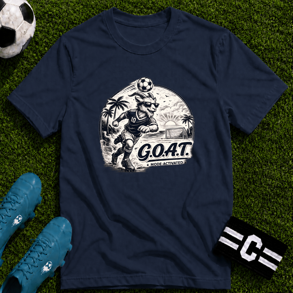 GOAT Mode Soccer T-Shirt - soccer fan t-shirt | GoalRush Studio