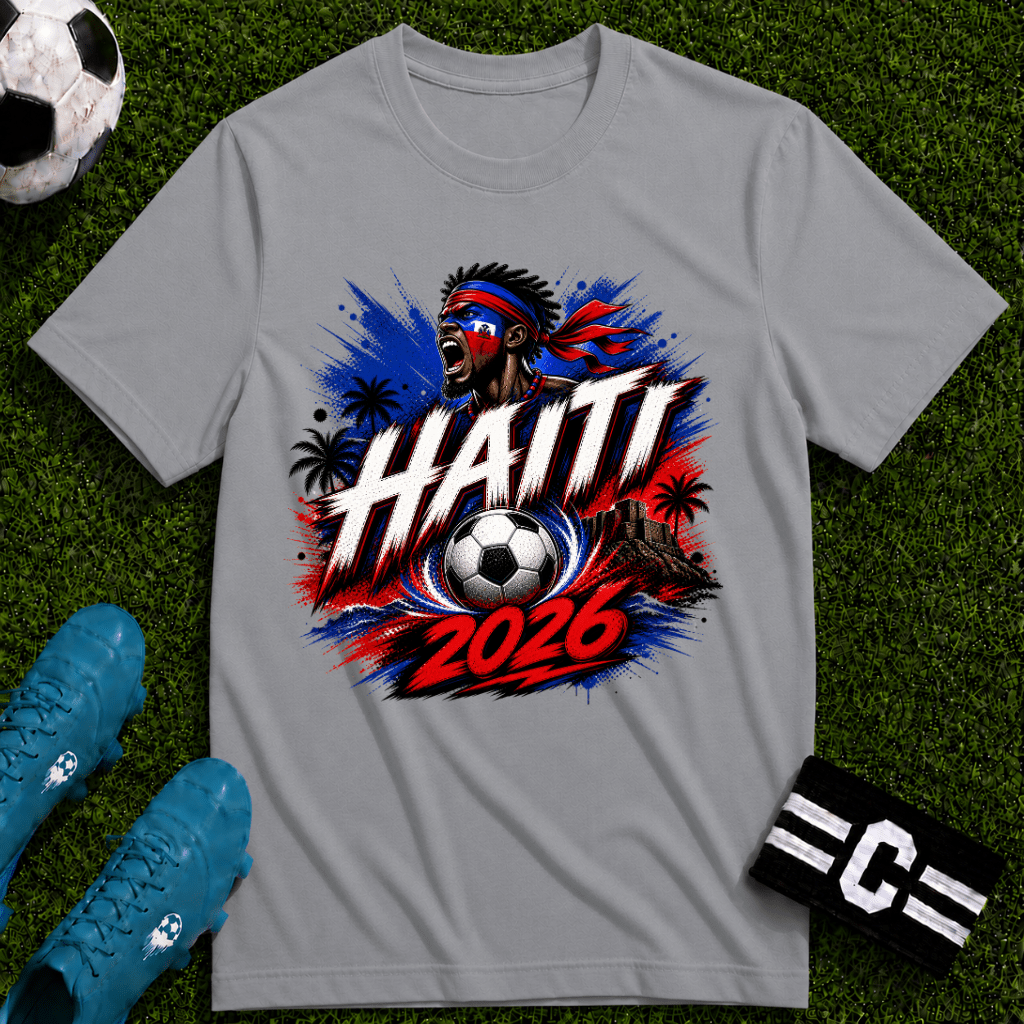 Haiti 2026 World Cup Graphic T-Shirt - soccer fan t-shirt | GoalRush Studio