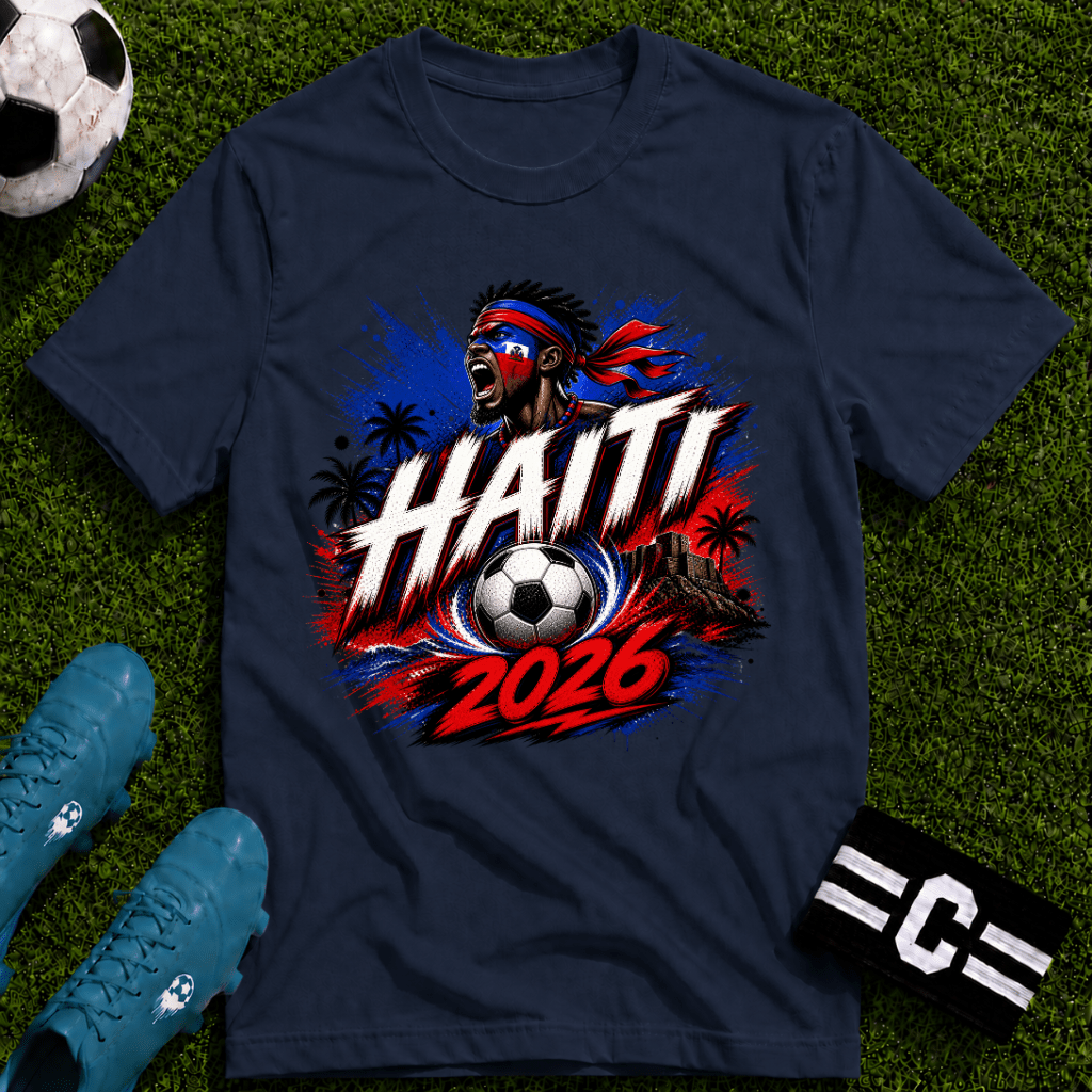 Haiti 2026 World Cup Graphic T-Shirt - soccer fan t-shirt | GoalRush Studio