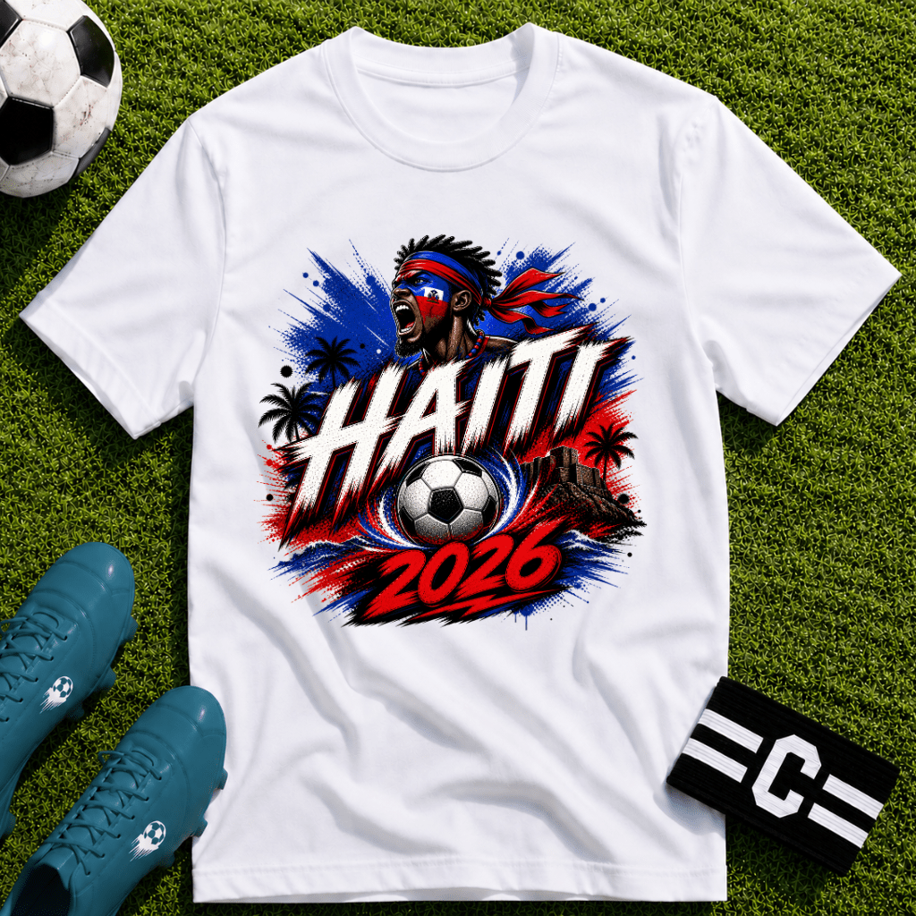 Haiti 2026 World Cup Graphic T-Shirt - soccer fan t-shirt | GoalRush Studio