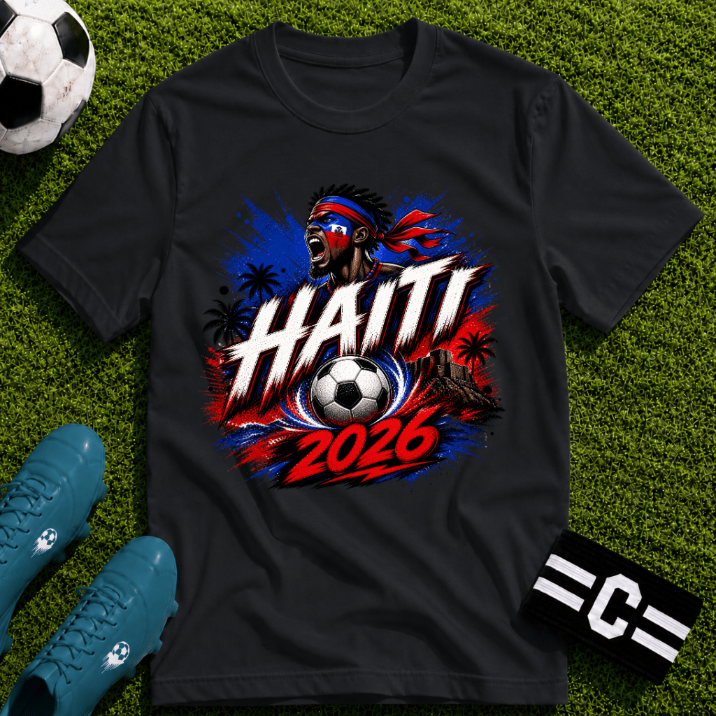 Haiti 2026 World Cup Graphic T-Shirt - soccer fan t-shirt | GoalRush Studio