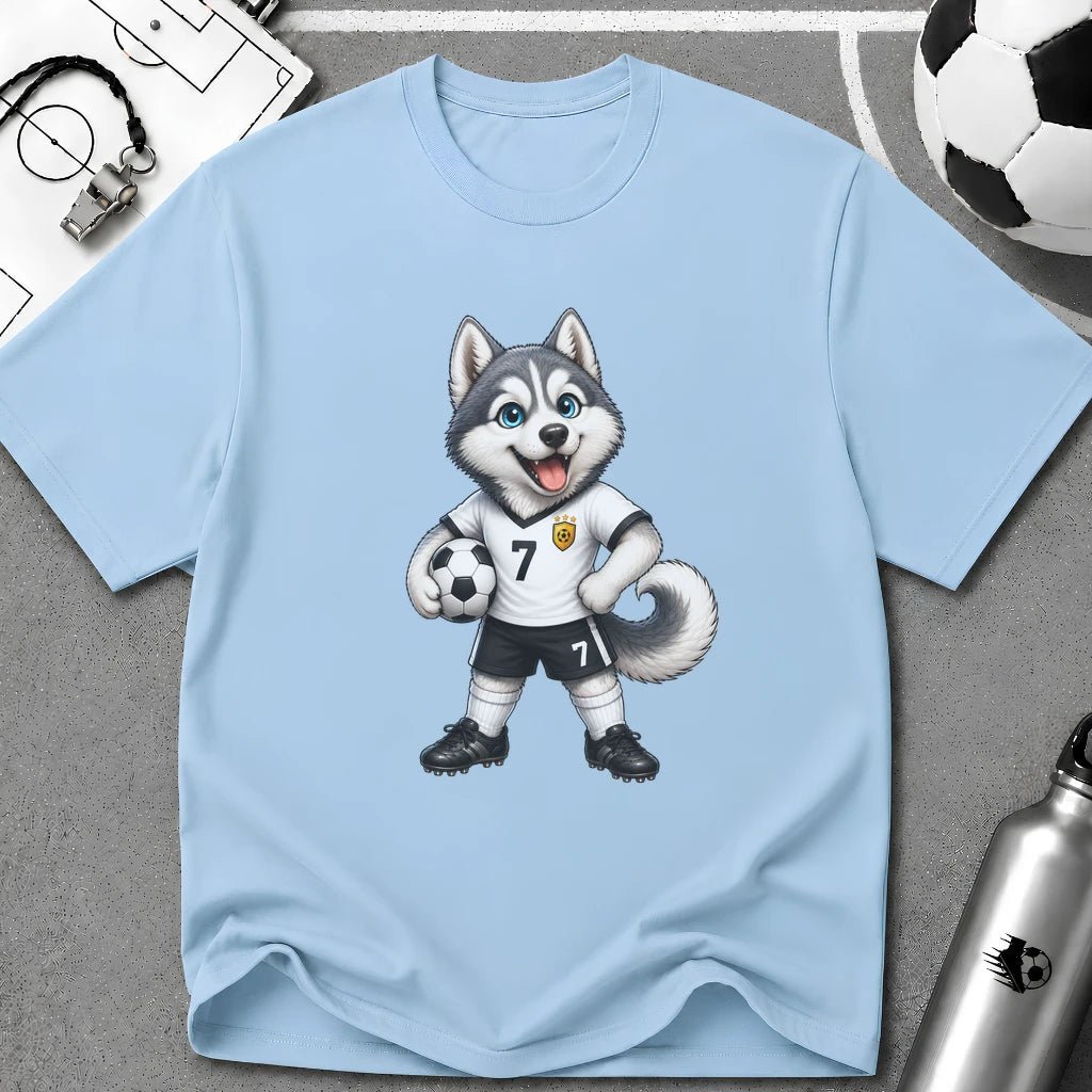 Husky Soccer Player T-Shirt - soccer fan t-shirt | GoalRush Studio