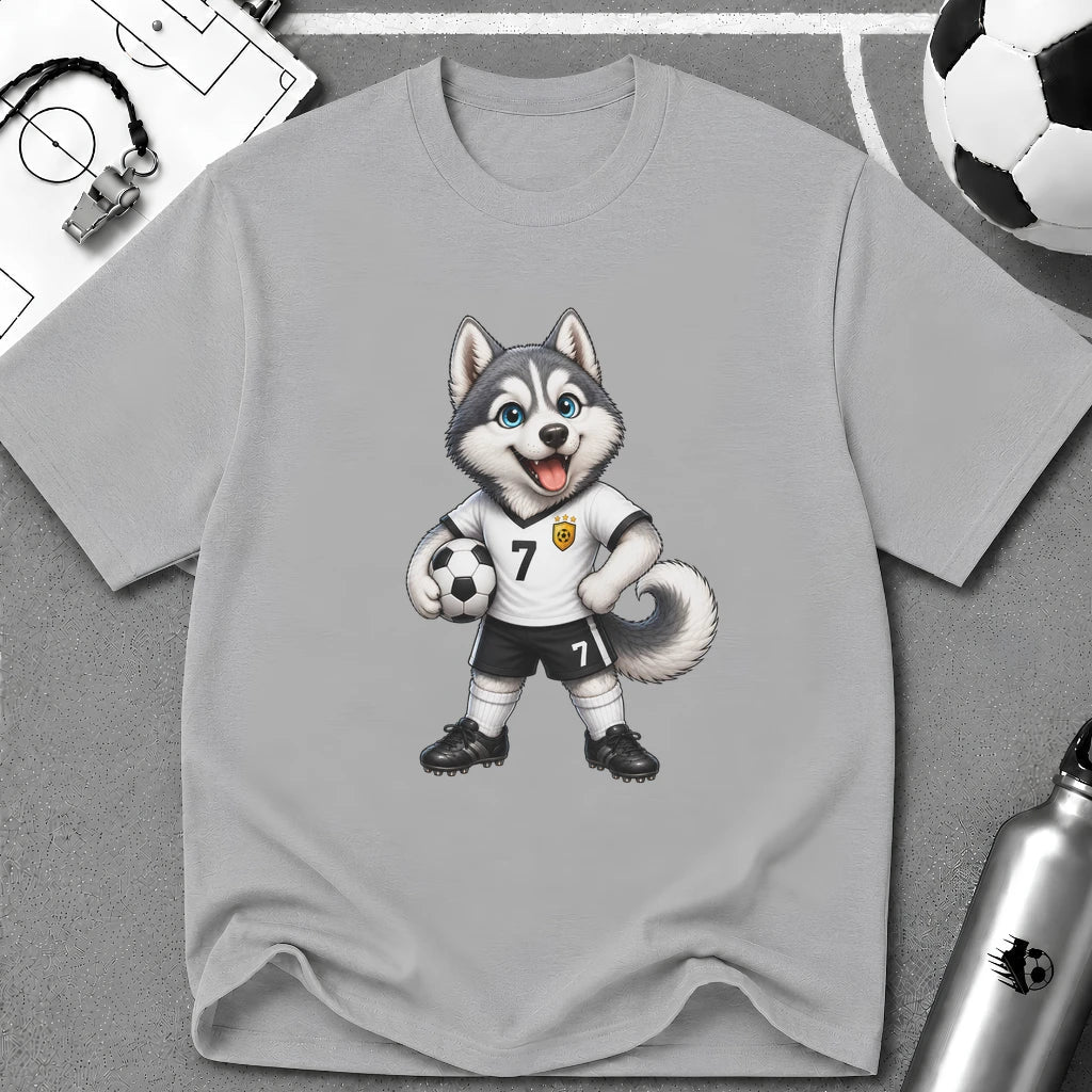 Husky Soccer Player T-Shirt - soccer fan t-shirt | GoalRush Studio