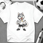 Husky Soccer Player T-Shirt - soccer fan t-shirt | GoalRush Studio