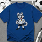 Husky Soccer Player T-Shirt - soccer fan t-shirt | GoalRush Studio