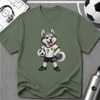 Husky Soccer Player T-Shirt - soccer fan t-shirt | GoalRush Studio