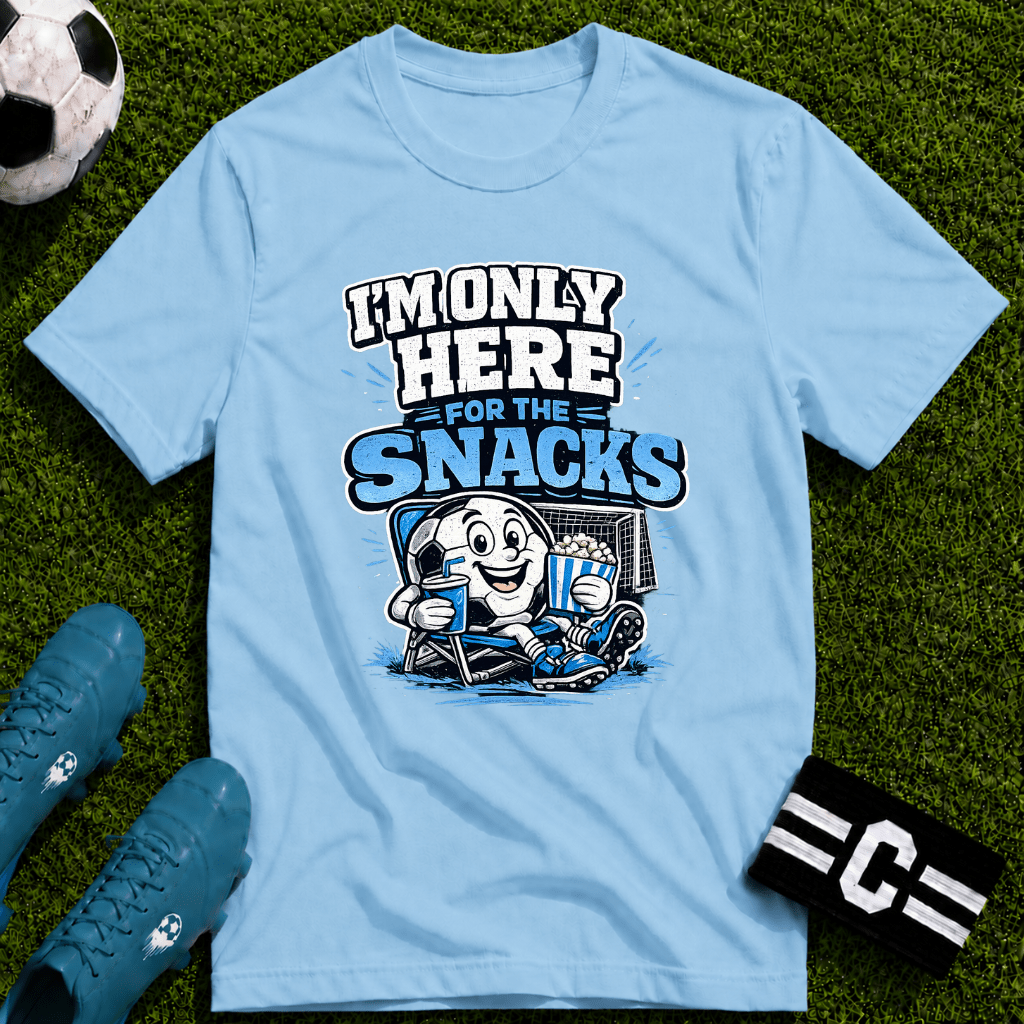 I'm Only Here for the Snacks T-Shirt - soccer fan t-shirt | GoalRush Studio