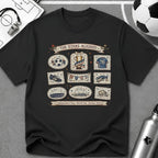 Independence Day - Retro Collage Grid Soccer Fan T-Shirt - soccer fan t-shirt | GoalRush Studio
