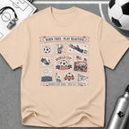 Independence Day - Retro Collage Grid Soccer Fan T-Shirt - soccer fan t-shirt | GoalRush Studio