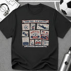 Independence Day - Retro Collage Grid Soccer Fan T-Shirt - soccer fan t-shirt | GoalRush Studio