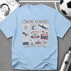 Independence Day - Retro Collage Grid Soccer Fan T-Shirt - soccer fan t-shirt | GoalRush Studio
