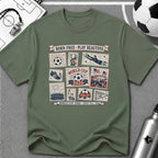 Independence Day - Retro Collage Grid Soccer Fan T-Shirt - soccer fan t-shirt | GoalRush Studio