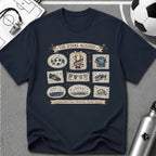 Independence Day - Retro Collage Grid Soccer Fan T-Shirt - soccer fan t-shirt | GoalRush Studio