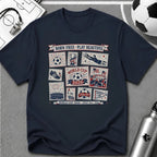 Independence Day - Retro Collage Grid Soccer Fan T-Shirt - soccer fan t-shirt | GoalRush Studio