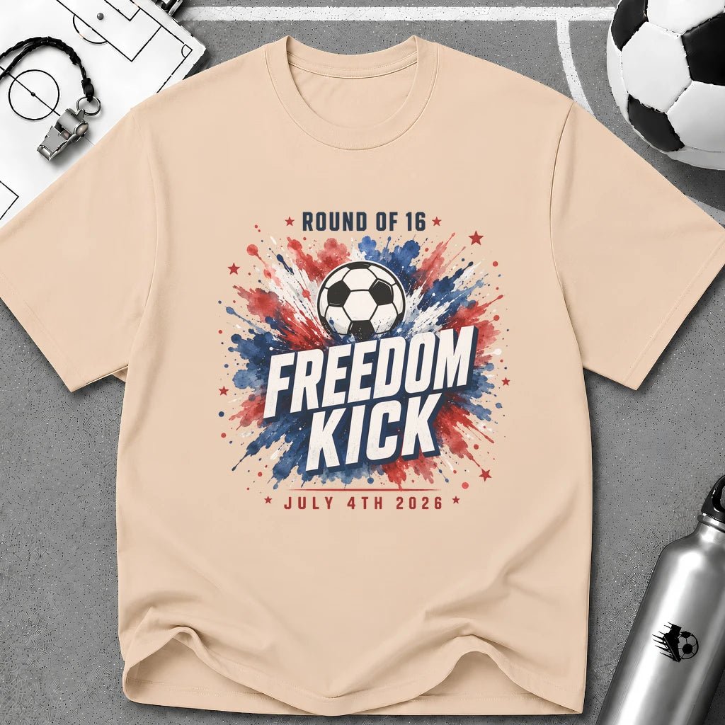 Independence Day - Round of 16 Freedom Kick T-Shirt - soccer fan t-shirt | GoalRush Studio