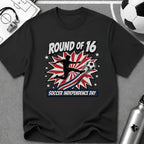 Independence Day - Soccer Fan Round of 16 Graphic Art T-Shirt - soccer fan t-shirt | GoalRush Studio