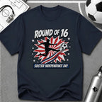 Independence Day - Soccer Fan Round of 16 Graphic Art T-Shirt - soccer fan t-shirt | GoalRush Studio
