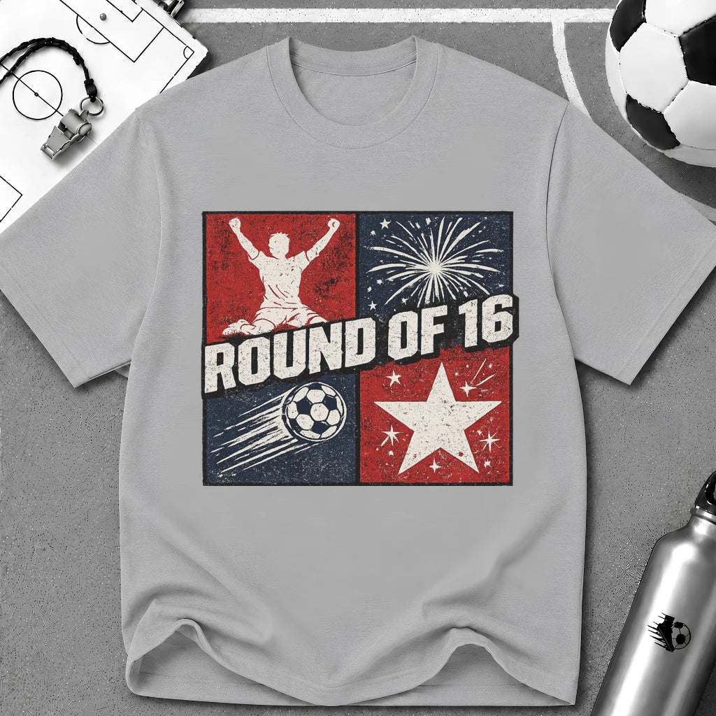 Independence Day - Soccer Fan Round of 16 Star T-Shirt - soccer fan t-shirt | GoalRush Studio