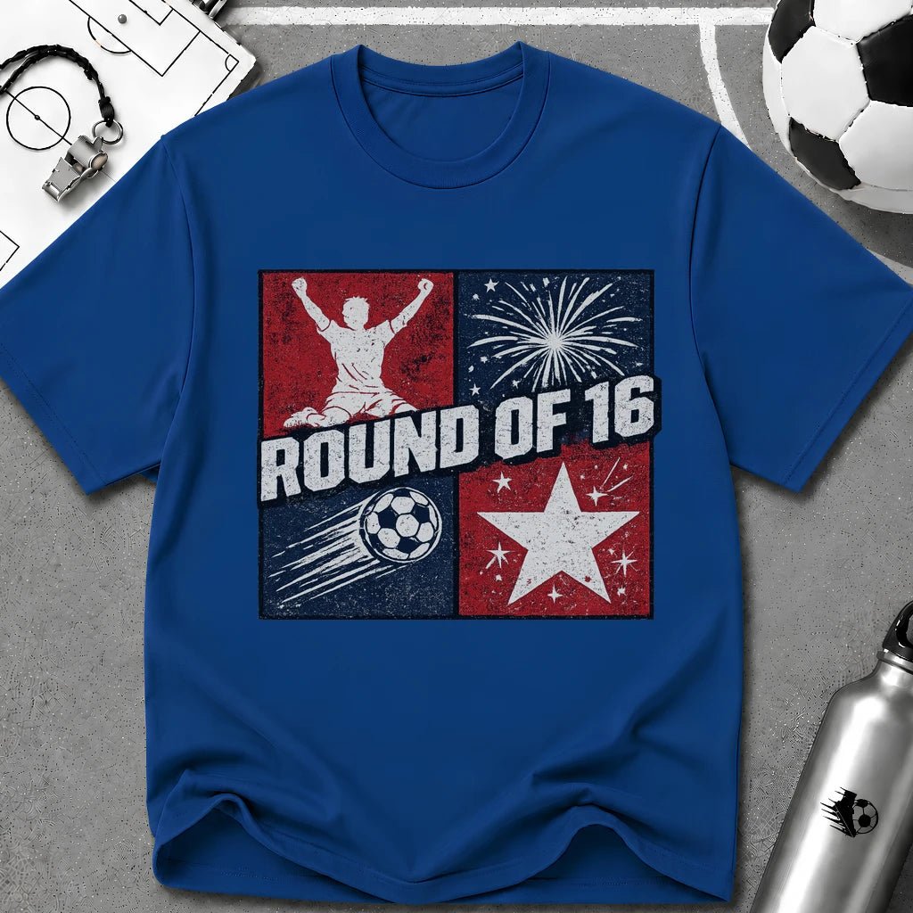 Independence Day - Soccer Fan Round of 16 Star T-Shirt - soccer fan t-shirt | GoalRush Studio