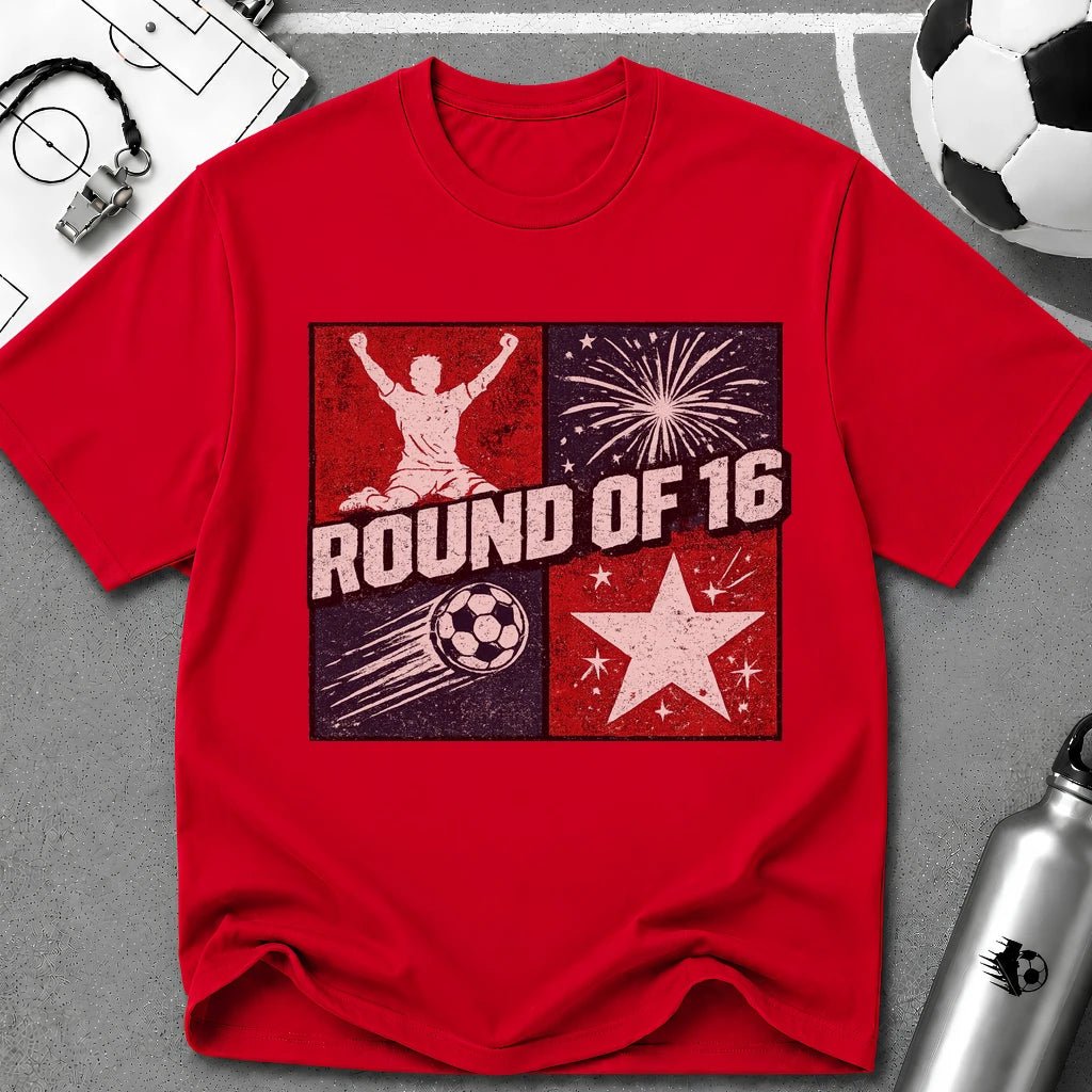 Independence Day - Soccer Fan Round of 16 Star T-Shirt - soccer fan t-shirt | GoalRush Studio