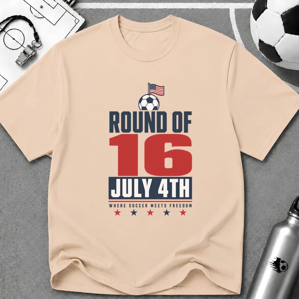 Independence Day - Soccer Fan Round of 16 T-Shirt - soccer fan t-shirt | GoalRush Studio