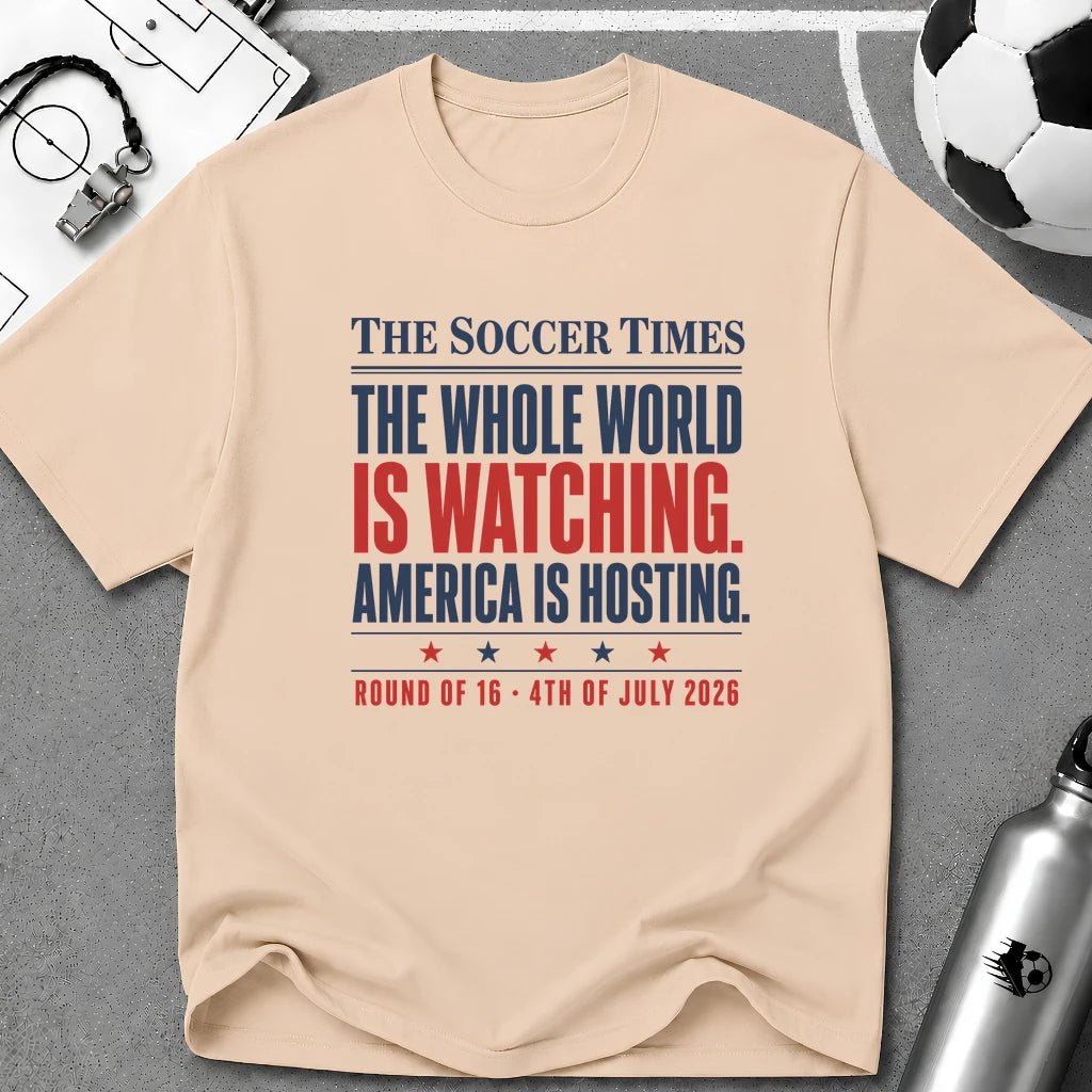 Independence Day - Soccer Fan The Soccer Times T-Shirt - soccer fan t-shirt | GoalRush Studio