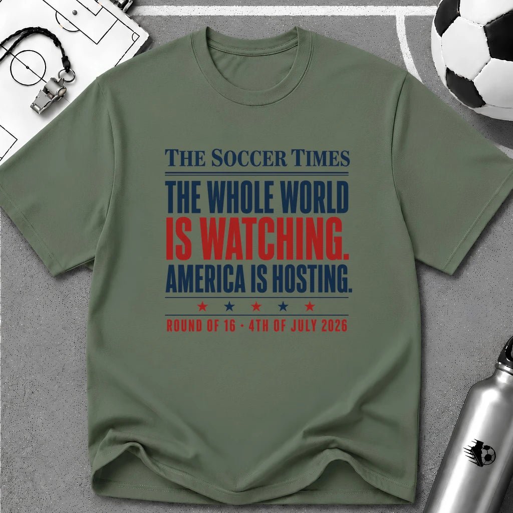 Independence Day - Soccer Fan The Soccer Times T-Shirt - soccer fan t-shirt | GoalRush Studio