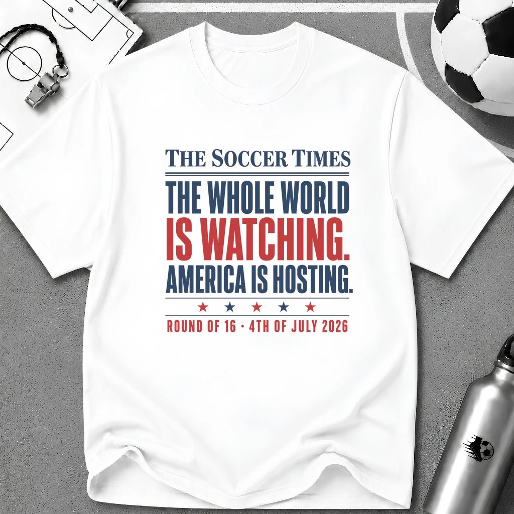 Independence Day - Soccer Fan The Soccer Times T-Shirt - soccer fan t-shirt | GoalRush Studio