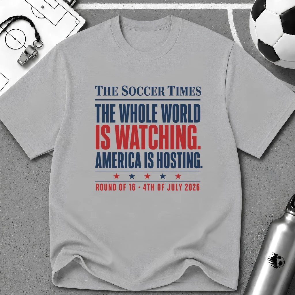Independence Day - Soccer Fan The Soccer Times T-Shirt - soccer fan t-shirt | GoalRush Studio
