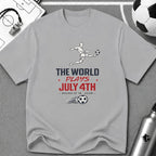 Independence Day - Soccer Fan The World Plays July 4th T-Shirt - soccer fan t-shirt | GoalRush Studio