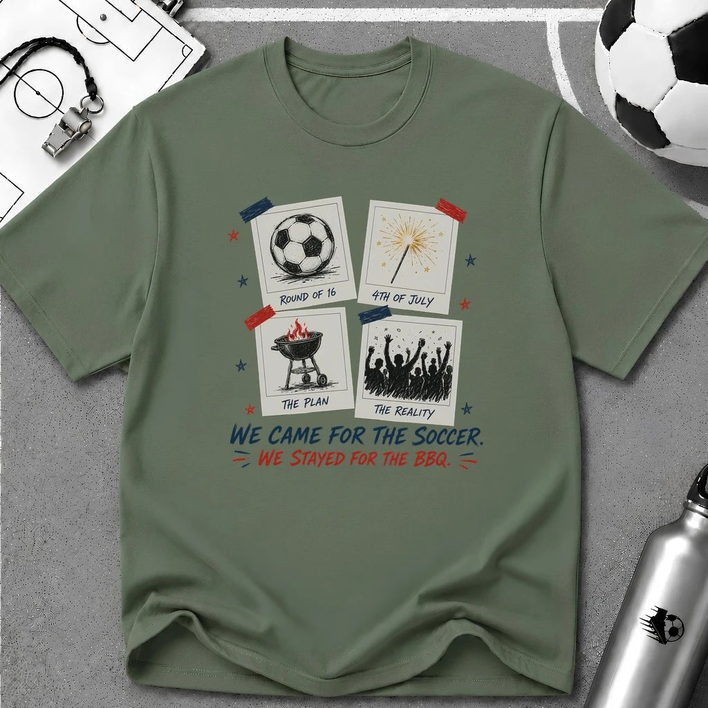 Independence Day - We Came for The Soccer T-Shirt - soccer fan t-shirt | GoalRush Studio