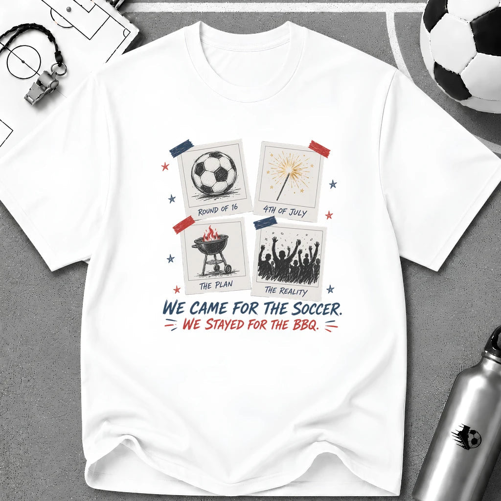 Independence Day - We Came for The Soccer T-Shirt - soccer fan t-shirt | GoalRush Studio