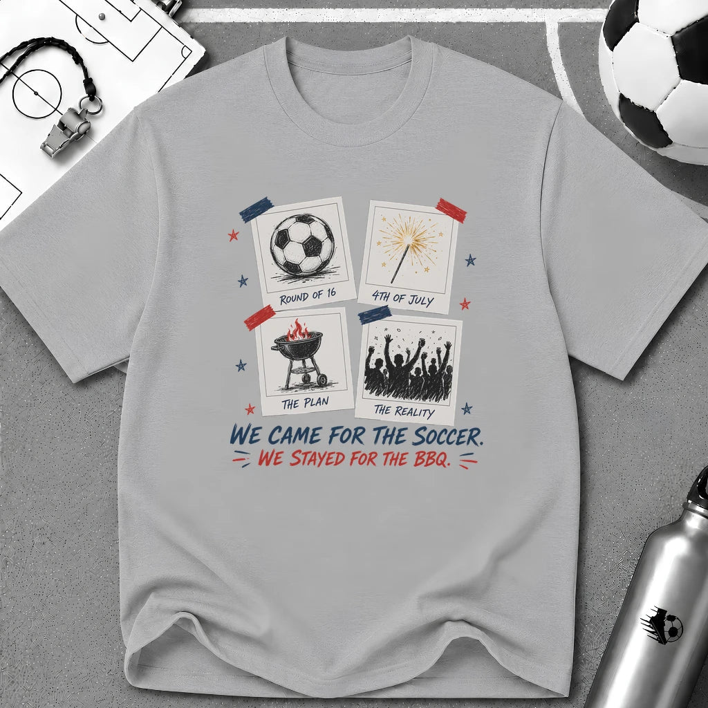 Independence Day - We Came for The Soccer T-Shirt - soccer fan t-shirt | GoalRush Studio