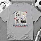 Independence Day - We Came for The Soccer T-Shirt - soccer fan t-shirt | GoalRush Studio