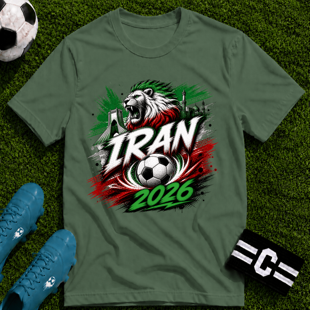 Iran 2026 World Cup Graphic T-Shirt - soccer fan t-shirt | GoalRush Studio
